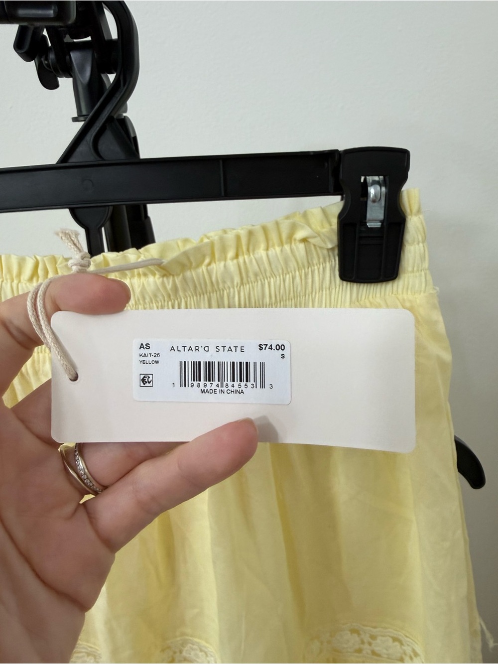 Altar'd State Pale Yellow Tiered Maxi Skirt - Picture 5 of 6